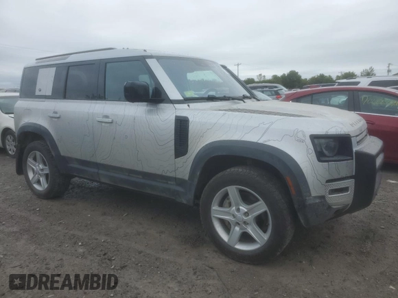 2022 Land Rover Defender SE with VIN SALEP7RU0N2106968, listed as a Copart auction lot 71045954 with 35,366 mi miles and Salvage title. Bid and sale history available at DreamBid. Image 4.