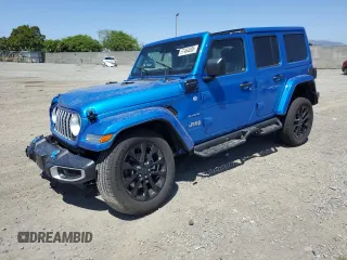 2024 Jeep Wrangler Sahara with VIN 1C4RJXP65RW210059, listed as a Copart auction lot 57464085 with Not provided miles and Salvage title. Bid and sale history available at DreamBid. Image 1.