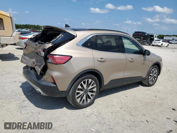 2020 Ford Escape Titanium Hybrid with VIN 1FMCU0DZXLUA07024, listed as a Copart auction lot 61547795 with 36,965 mi miles and Salvage title. Bid and sale history available at DreamBid. Image 3.