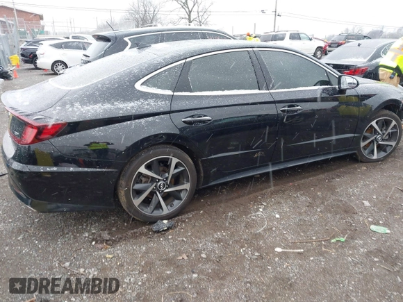 2021 Hyundai Sonata SEL Plus with VIN 5NPEJ4J20MH112672, listed as a IAAI auction lot 41255698 with 49,667 mi miles and . Bid and sale history available at DreamBid. Image 4.
