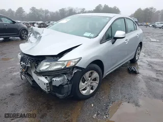 2013 Honda Civic Sdn LX with VIN 2HGFB2F52DH587114, listed as a IAAI auction lot 41574862 with 63,587 mi miles. Bid and sale history available at carsss.com. Image 18.