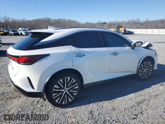 2023 Lexus RX with VIN 2T2BAMBA2PC019597, listed as a Copart auction lot 37910124 with 2,612 mi miles and Salvage Title. Bid and sale history available at carsss.com. Image 3.