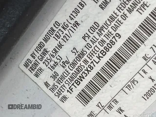 2020 Ford Transit Cargo с VIN 1FTBW3X87LKB80879, выставлен на аукционе IAAI как лот 42599754 с пробегом 104 720 миль миль и . История ставок и продаж доступна на DreamBid. Изображение 16.
