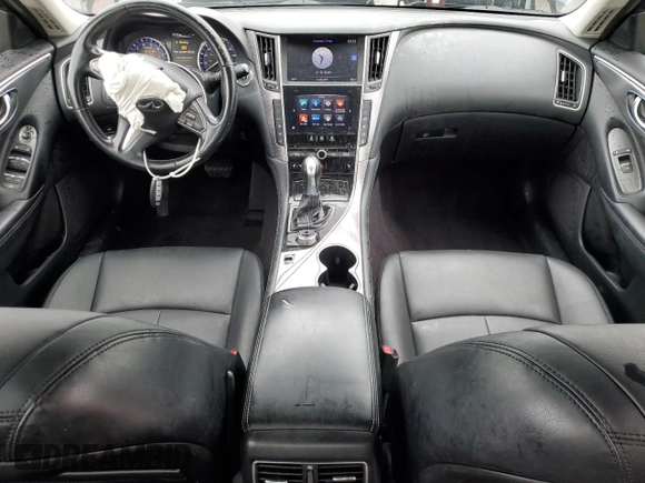 2015 Infiniti Q50 Premium with VIN JN1BV7AP9FM339066, listed as a Copart auction lot 61464355 with 168,471 mi miles and Salvage title. Bid and sale history available at DreamBid. Image 8.