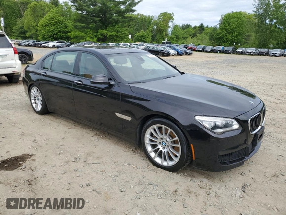 2015 BMW 7 Series 750Li xDrive with VIN WBAYF8C54FD653940, listed as a Copart auction lot 55762915 with 89,037 mi miles and Clean title. Bid and sale history available at DreamBid. Image 4.