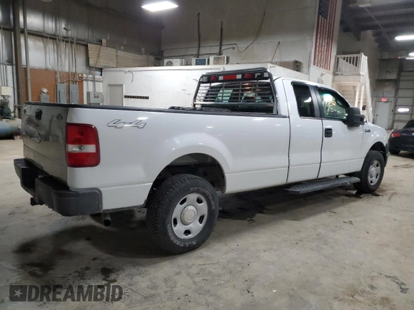 2007 Ford F-150 XL with VIN 1FTVX14527NA78614, listed as a Copart auction lot 45945555 with 297,404 mi miles and Salvage Title. Bid and sale history available at carsss.com. Image 3.
