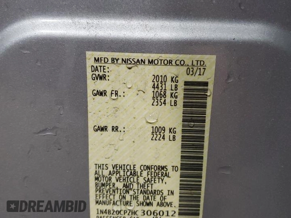 2017 Nissan LEAF S with VIN 1N4BZ0CP2HC306012, listed as a Copart auction lot 86767614 with 42,666 mi miles and Salvage Title. Bid and sale history available at carsss.com. Image 13.