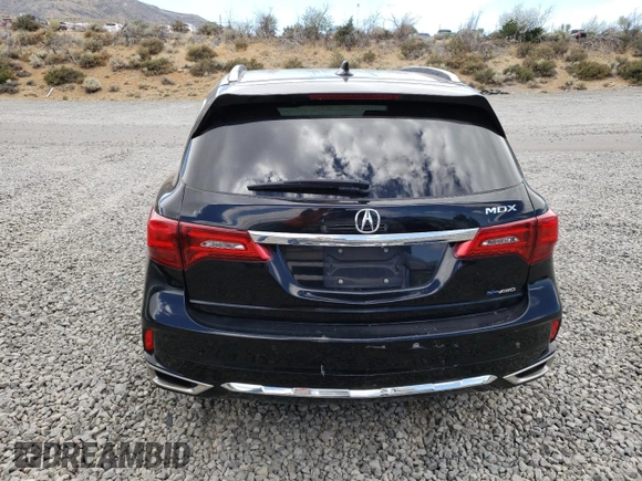 2017 Acura MDX Sport Hybrid w/Advance Pkg with VIN 5FRYD7H77HB001806, listed as a Copart auction lot 66971634 with 0 mi miles and Salvage Title. Bid and sale history available at carsss.com. Image 6.