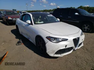 2017 Alfa Romeo Giulia Ti with VIN ZARFAEENXH7545107, listed as a Copart auction lot 58326531 with 53,132 mi miles. Bid and sale history available at carsss.com. Image 1.