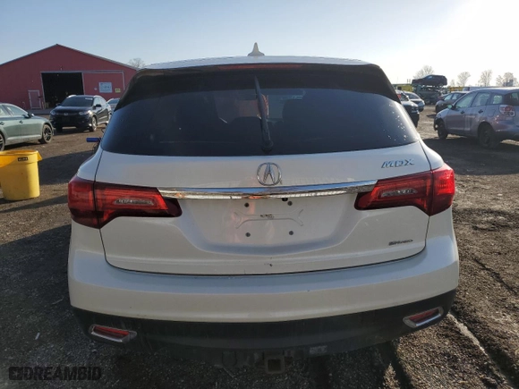 2016 Acura MDX w/Tech with VIN 5FRYD4H4XGB503308, listed as a Copart auction lot 46516115 with 108,068 mi miles and Clean Title. Bid and sale history available at carsss.com. Image 6.