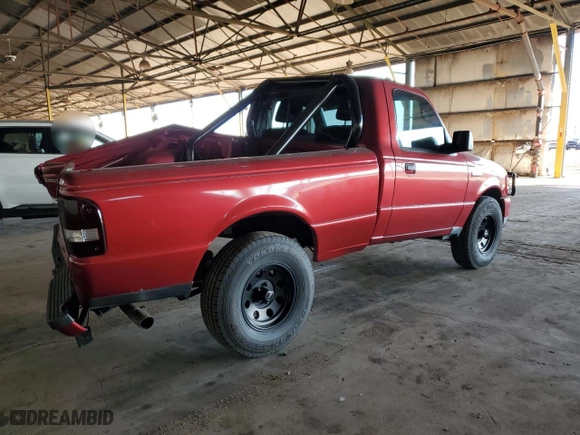 2010 Ford Ranger XL with VIN 1FTKR1AD1APA15458, listed as a Copart auction lot 43251005 with 127,709 mi miles and Salvage Title. Bid and sale history available at carsss.com. Image 3.
