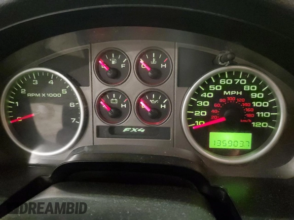 2006 Ford F-150 XLT with VIN 1FTPW14596FA25798, listed as a Copart auction lot 62671295 with 135,903 mi miles and Salvage title. Bid and sale history available at DreamBid. Image 9.