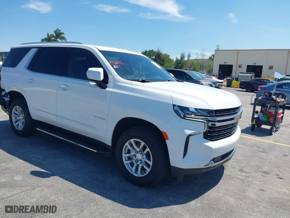 2023 Chevrolet Tahoe LT with VIN 1GNSCNKD2PR295967, listed as a IAAI auction lot 41859502 with 47,476 mi miles. Bid and sale history available at carsss.com. Image 1.