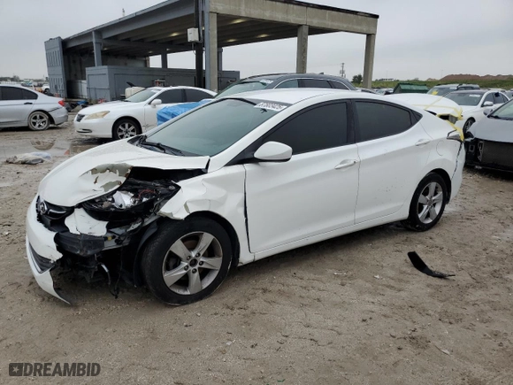 2013 Hyundai Elantra Limited PZEV with VIN 5NPDH4AE0DH303977, listed as a Copart auction lot 53994675 with 150,000 mi miles and Clean Title. Bid and sale history available at carsss.com. Image 1.