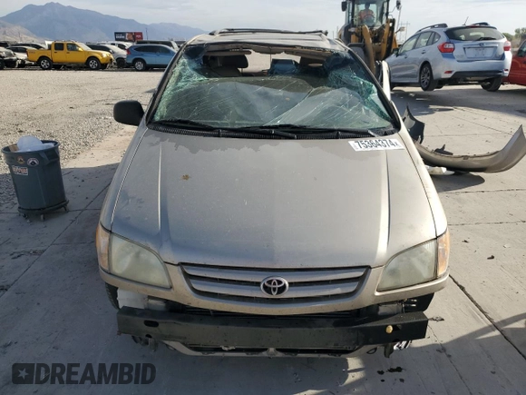 2002 Toyota Sienna LE with VIN 4T3ZF13C62U429210, listed as a Copart auction lot 75364374 with 0 mi miles and Salvage Title. Bid and sale history available at carsss.com. Image 5.