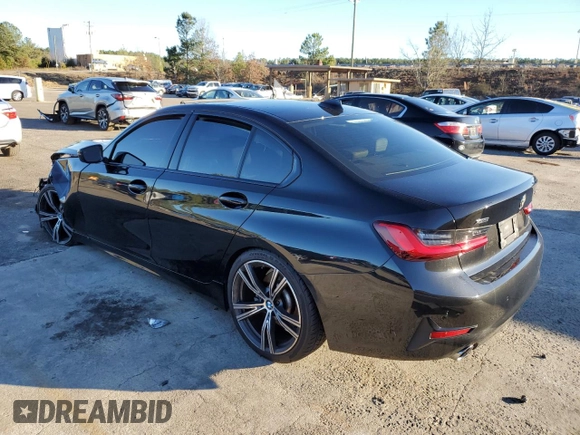 2021 BMW 3 Series 330i xDrive with VIN WBA5R7C02MFK14424, listed as a Copart auction lot 39656474 with 0 mi miles. Bid and sale history available at carsss.com. Image 2.