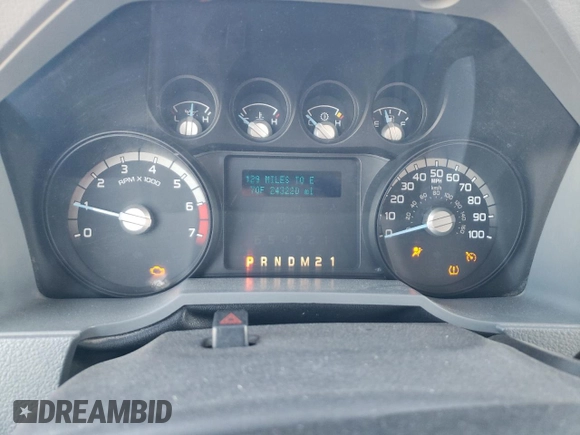2011 Ford F-250 XL with VIN 1FT7X2A66BEC37719, listed as a Copart auction lot 46399235 with 243,220 mi miles and Salvage title. Bid and sale history available at DreamBid. Image 9.