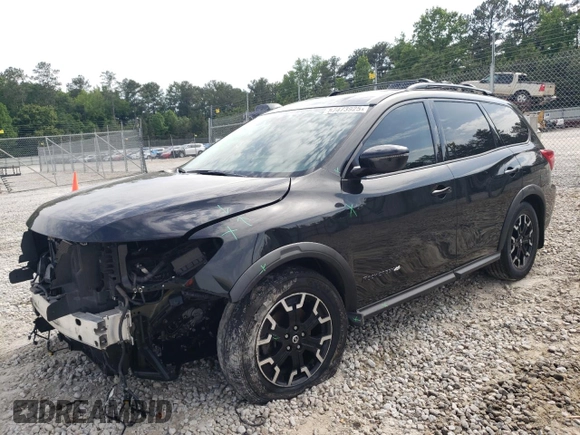 2019 Nissan Pathfinder SL with VIN 5N1DR2MN9KC654050, listed as a Copart auction lot 57473925 with 51,904 mi miles and Salvage title. Bid and sale history available at DreamBid. Image 1.