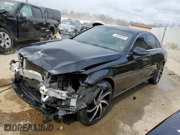 2019 Mercedes-Benz C 300 with VIN 55SWF8EB5KU303201, listed as a Copart auction lot 49098935 with 43,623 mi miles and Non Repairable. Bid and sale history available at carsss.com. Image 1.