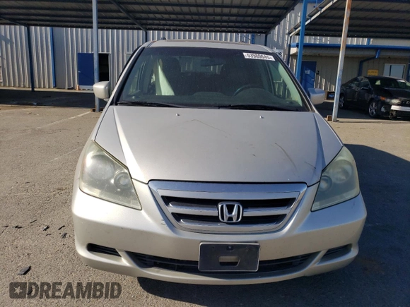 2005 Honda Odyssey EX-L with VIN 5FNRL38735B079366, listed as a Copart auction lot 53980645 with 241,156 mi miles and Salvage Title. Bid and sale history available at carsss.com. Image 5.