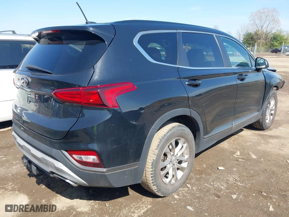 2019 Hyundai Santa Fe SE with VIN 5NMS23AD0KH023450, listed as a IAAI auction lot 41971233 with 52,109 mi miles. Bid and sale history available at carsss.com. Image 4.