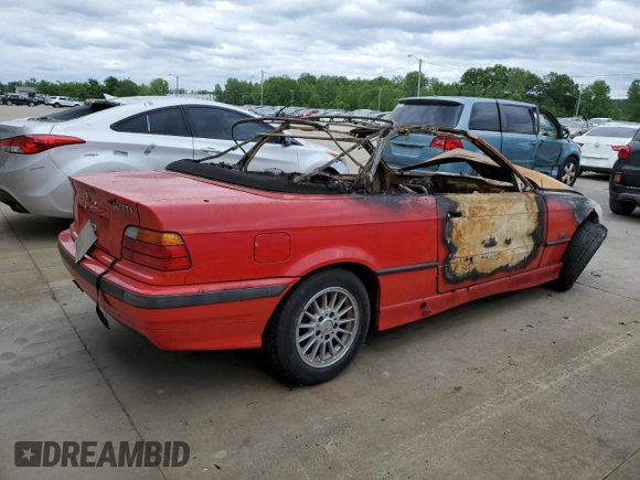 1996 BMW 3-Series 328IC with VIN WBABK8326TET92422, listed as a Copart auction lot 57731484 with 0 mi miles and Salvage Title. Bid and sale history available at carsss.com. Image 3.