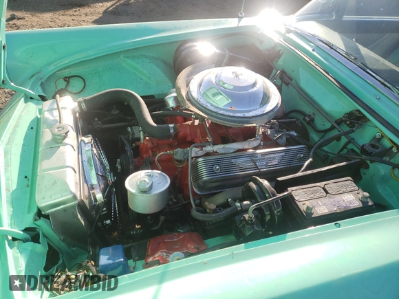 1955 Ford Thunderbird with VIN P5FH221611, listed as a Copart auction lot 61403814 with 16,558 mi miles and Salvage Title. Bid and sale history available at DreamBid. Image 7.