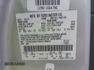 2011 Ford Escape XLT с VIN 1FMCU9D77BKC38802, выставлен на аукционе IAAI как лот 42012798 с пробегом 249 489 миль миль и . История ставок и продаж доступна на DreamBid. Изображение 9.