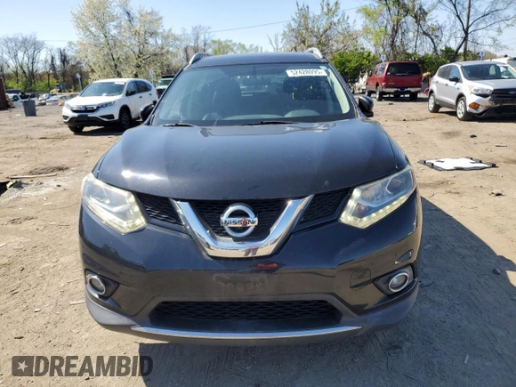 2016 Nissan Rogue SL with VIN 5N1AT2MV2GC834739, listed as a Copart auction lot 52428095 with 56,641 mi miles and Salvage Title. Bid and sale history available at DreamBid. Image 5.