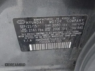 2016 Hyundai Elantra SE с VIN KMHDH4AE5GU650274, выставлен на аукционе IAAI как лот 42350418 с пробегом 124 416 миль миль и . История ставок и продаж доступна на DreamBid. Изображение 9.