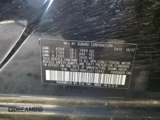 2018 Subaru Impreza Premium с VIN 4S3GTAB62J3715942, выставлен на аукционе Copart как лот 54567915 с пробегом 130 861 миль миль и На запчасти • Non repairable. История ставок и продаж доступна на DreamBid. Изображение 12.