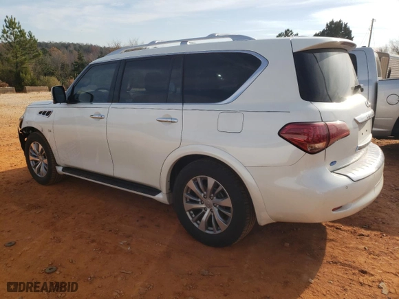 2017 Infiniti QX80 with VIN JN8AZ2NE7H9151634, listed as a Copart auction lot 82794044 with 126,549 mi miles and Salvage Title. Bid and sale history available at carsss.com. Image 2.