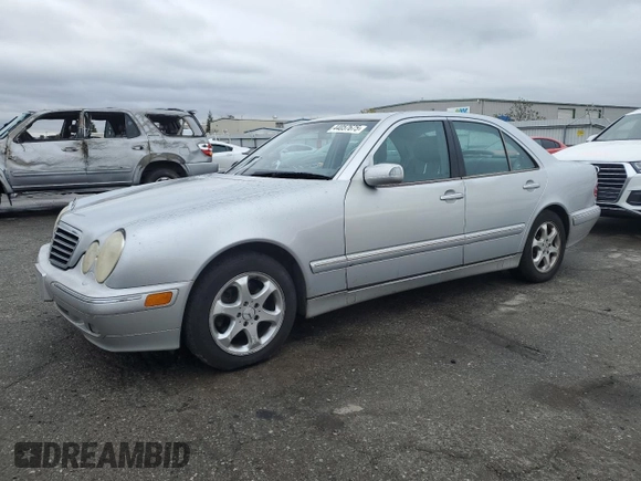 2002 Mercedes-Benz E-Class with VIN WDBJF65J02B446887, listed as a Copart auction lot 44057675 with 252,388 mi miles and Clean Title. Bid and sale history available at carsss.com. Image 1.