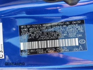 2022 Lexus RC with VIN JTHGA5BC2N5012126, listed as a Copart auction lot 76266574 with 17,693 mi miles and Salvage Title. Bid and sale history available at carsss.com. Image 14.