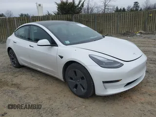 2021 Tesla Model 3 Long Range with VIN 5YJ3E1EB8MF019367, listed as a IAAI auction lot 41506094 with 14,257 mi miles and . Bid and sale history available at DreamBid. Image 1.