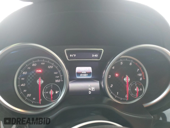 2017 Mercedes-Benz GLE 43 AMG with VIN 4JGED6EB8HA084593, listed as a Copart auction lot 58988935 with 51,531 mi miles and Salvage title. Bid and sale history available at DreamBid. Image 9.