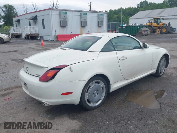 2004 Lexus SC 430 with VIN JTHFN48Y340050845, listed as a IAAI auction lot 42708440 with 129,493 mi miles and . Bid and sale history available at DreamBid. Image 4.