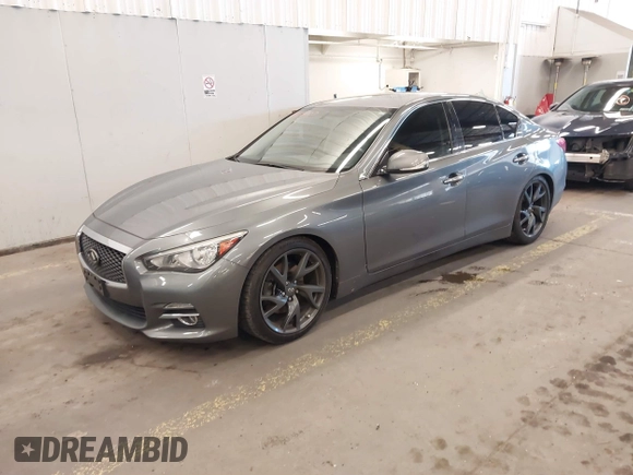 2015 Infiniti Q50 Premium with VIN JN1BV7AP2FM345954, listed as a IAAI auction lot 41514027 with 79,957 mi miles. Bid and sale history available at carsss.com. Image 21.