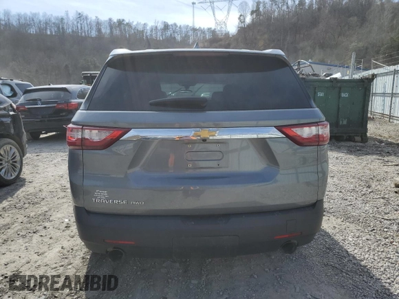 2018 Chevrolet Traverse LS with VIN 1GNEVFKW0JJ202173, listed as a Copart auction lot 47083575 with 0 mi miles and Salvage Title. Bid and sale history available at carsss.com. Image 6.