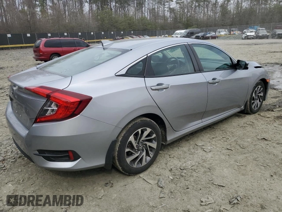 2018 Honda Civic EX with VIN 2HGFC2F75JH532134, listed as a Copart auction lot 51215215 with 35,189 mi miles and Salvage Title. Bid and sale history available at DreamBid. Image 3.