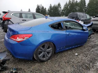 2011 Hyundai Genesis Coupe Track with VIN KMHHU6KH4BU061677, listed as a Copart auction lot 86830714 with 0 mi miles and Salvage Title. Bid and sale history available at carsss.com. Image 3.
