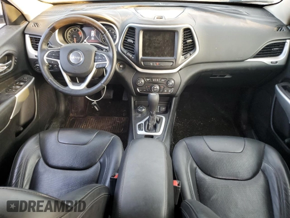 2018 Jeep Cherokee Overland with VIN 1C4PJMJX0JD593786, listed as a Copart auction lot 75319844 with 69,761 mi miles and Salvage Title. Bid and sale history available at carsss.com. Image 8.