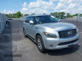 2011 Infiniti QX56 7-passenger with VIN JN8AZ2NF0B9501167, listed as a IAAI auction lot 42817386 with 173,383 mi miles and . Bid and sale history available at DreamBid. Image 1.