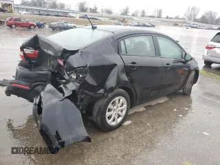 2014 Kia Rio LX with VIN KNADM4A35E6401373, listed as a Copart auction lot 47655755 with 117,500 mi miles and Salvage Title. Bid and sale history available at carsss.com. Image 3.