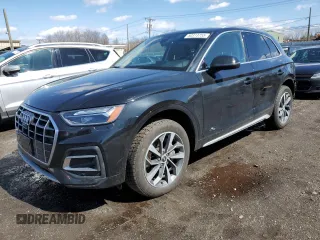 2021 Audi Q5 Premium Plus with VIN WA1BAAFY2M2056518, listed as a Copart auction lot 50313755 with 65,453 mi miles and Salvage Title. Bid and sale history available at carsss.com. Image 1.