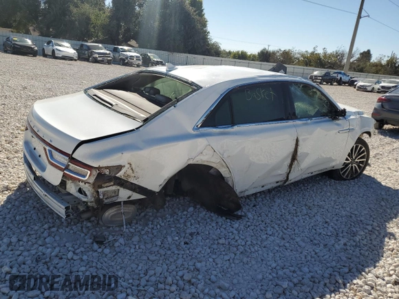 2020 Lincoln Continental Standard with VIN 1LN6L9PK6L5602322, listed as a Copart auction lot 80837594 with 0 mi miles and Salvage Title. Bid and sale history available at carsss.com. Image 3.