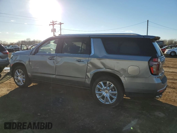 2024 Chevrolet Suburban High Country with VIN 1GNSKGKL3RR156553, listed as a Copart auction lot 78226654 with 21,558 mi miles and Salvage Title. Bid and sale history available at DreamBid. Image 2.