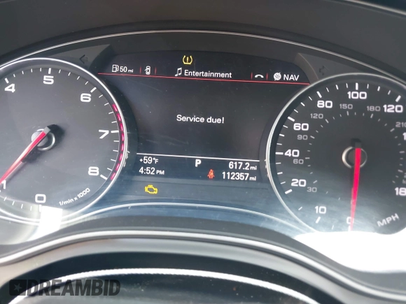 2012 Audi A7 Prestige with VIN WAU2GAFCXCN140900, listed as a IAAI auction lot 41899216 with 112,357 mi miles and . Bid and sale history available at DreamBid. Image 7.
