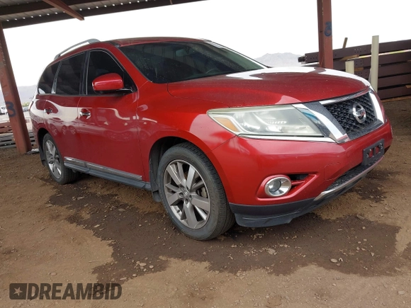 2014 Nissan Pathfinder SL with VIN 5N1AR2MM7EC644602, listed as a IAAI auction lot 42029397 with 124,145 mi miles. Bid and sale history available at carsss.com. Image 1.