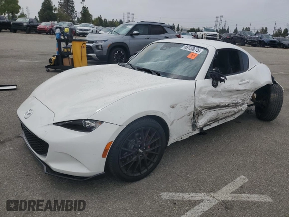 2020 Mazda MX-5 Miata Club with VIN JM1NDAL75L0417028, listed as a Copart auction lot 59763615 with Not provided miles and Salvage title. Bid and sale history available at DreamBid. Image 1.